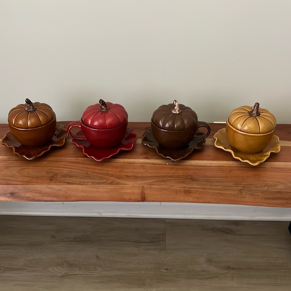 Pottery Barn pumpkin mugs